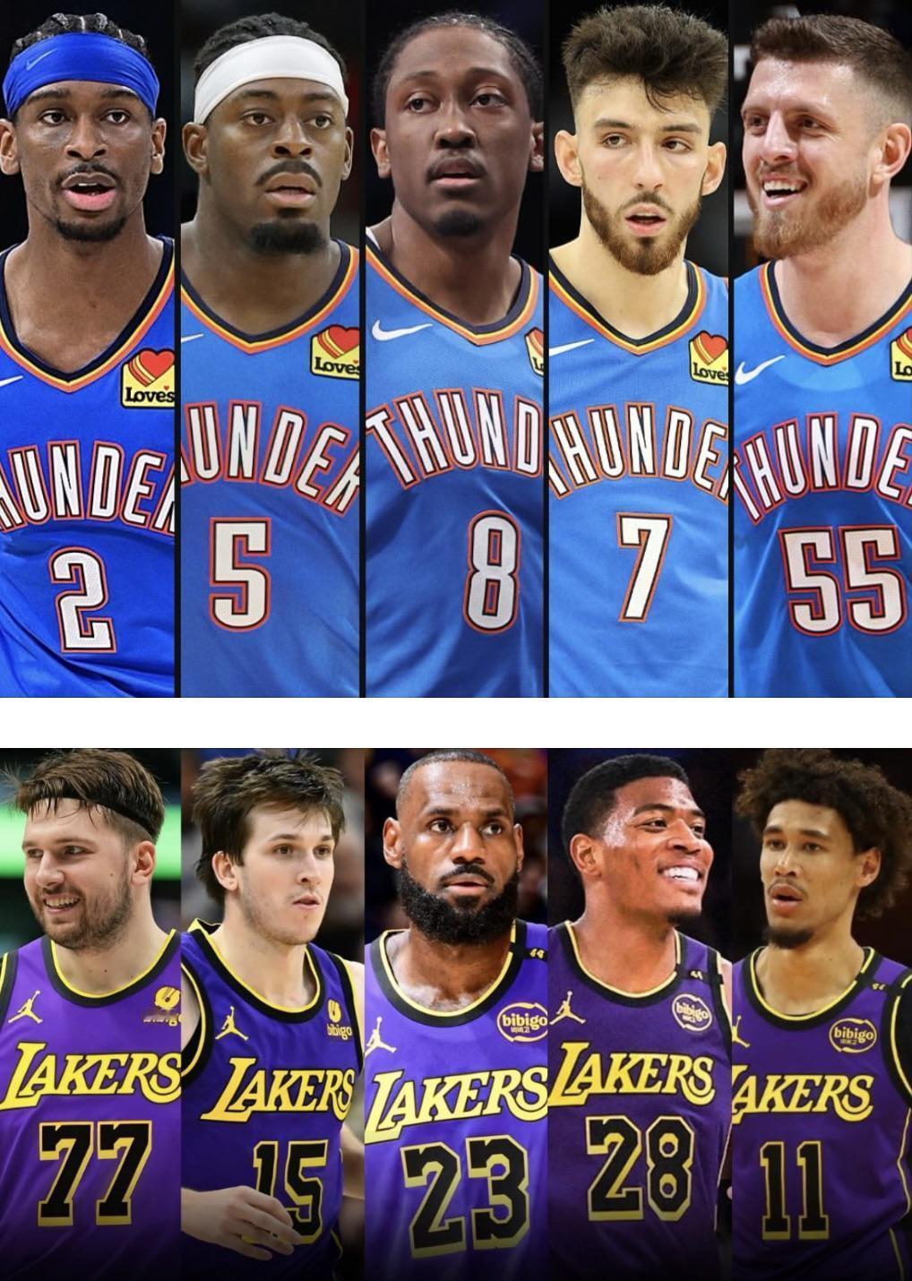 NBA季后赛：俄克拉荷马城雷霆 VS 洛杉矶湖人（08:30）地点：俄克拉荷马城