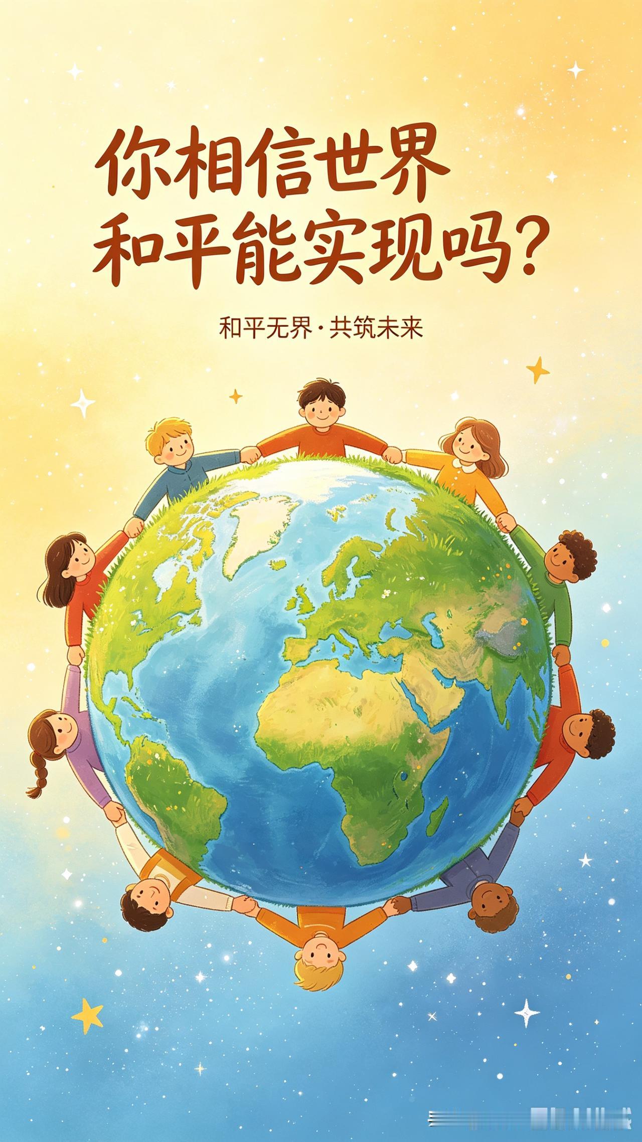 我相信
我始终相信世界和平终会实现。
战乱、对立、算计，只会让普通人受苦受累。