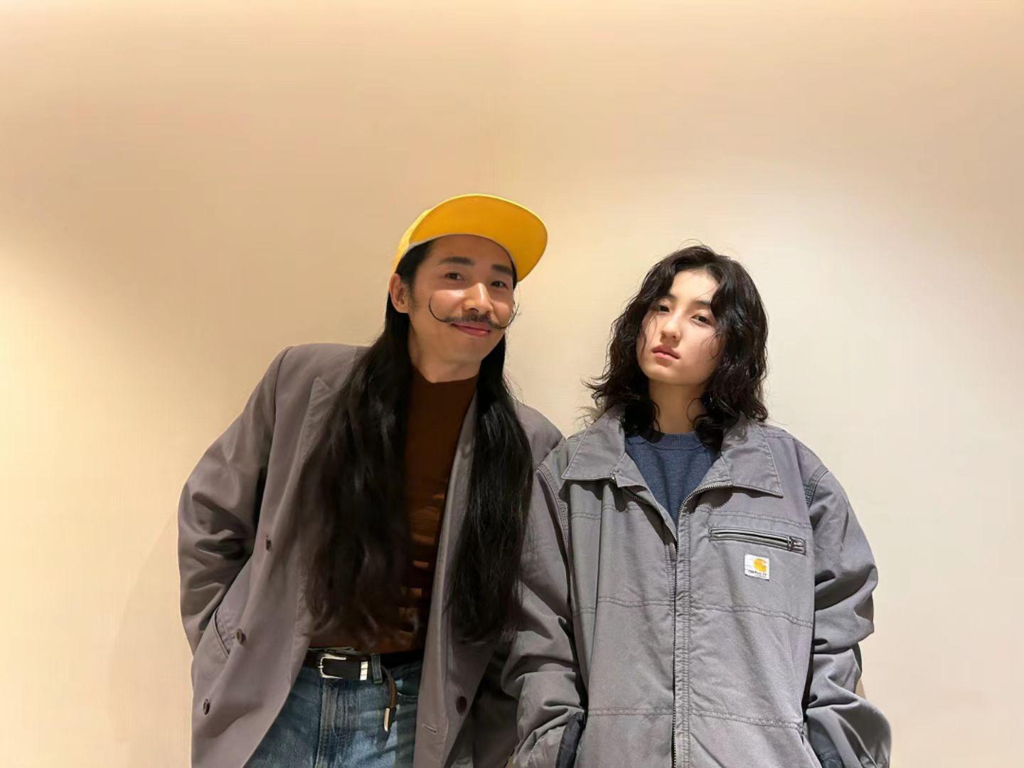 子子和胡子叔叔。帅气逼人组合