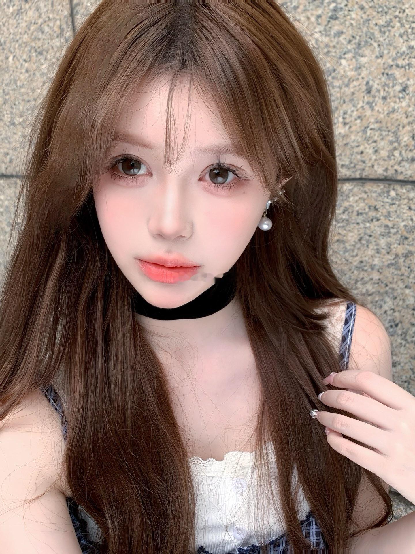 治愈系金箔氛围奶棕色✨白开水韩系甜妹の小奶柿温温柔柔提亮双眼纯欲拉满 