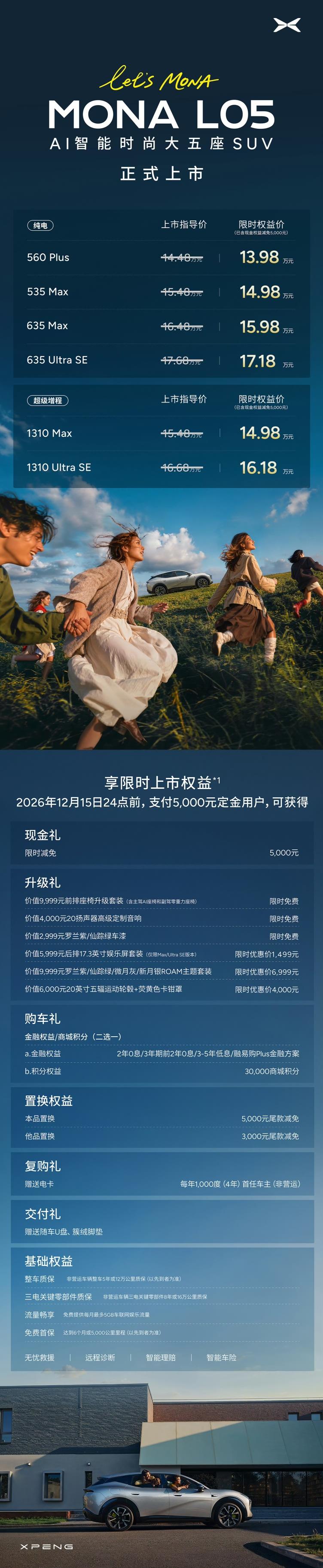 小鹏MONA L05 10月29日晚间正式上市，5000台准现车3分钟抢订完毕，