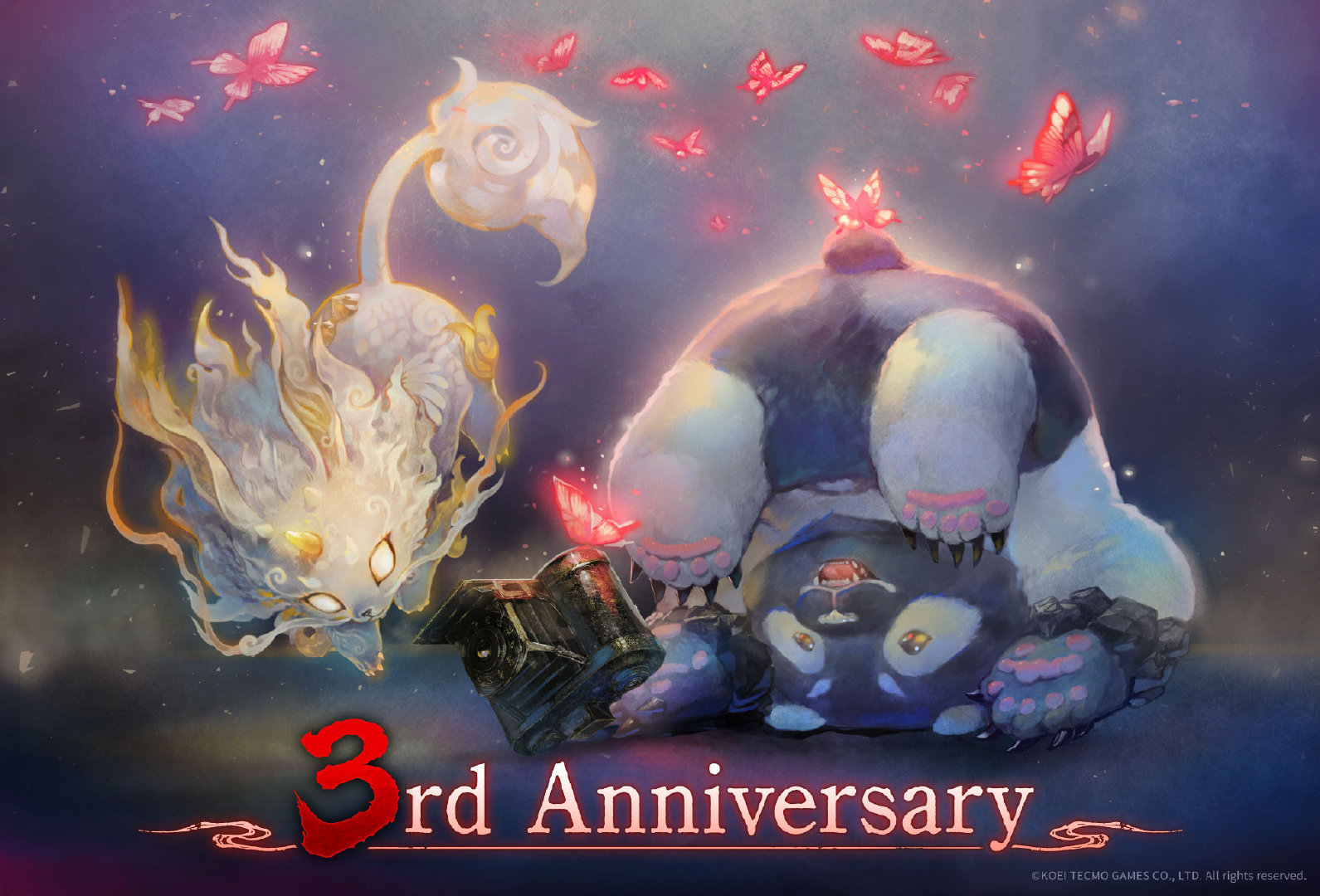 光荣光荣特库摩公开了《卧龙：苍天陨落》发售三周年贺图。 