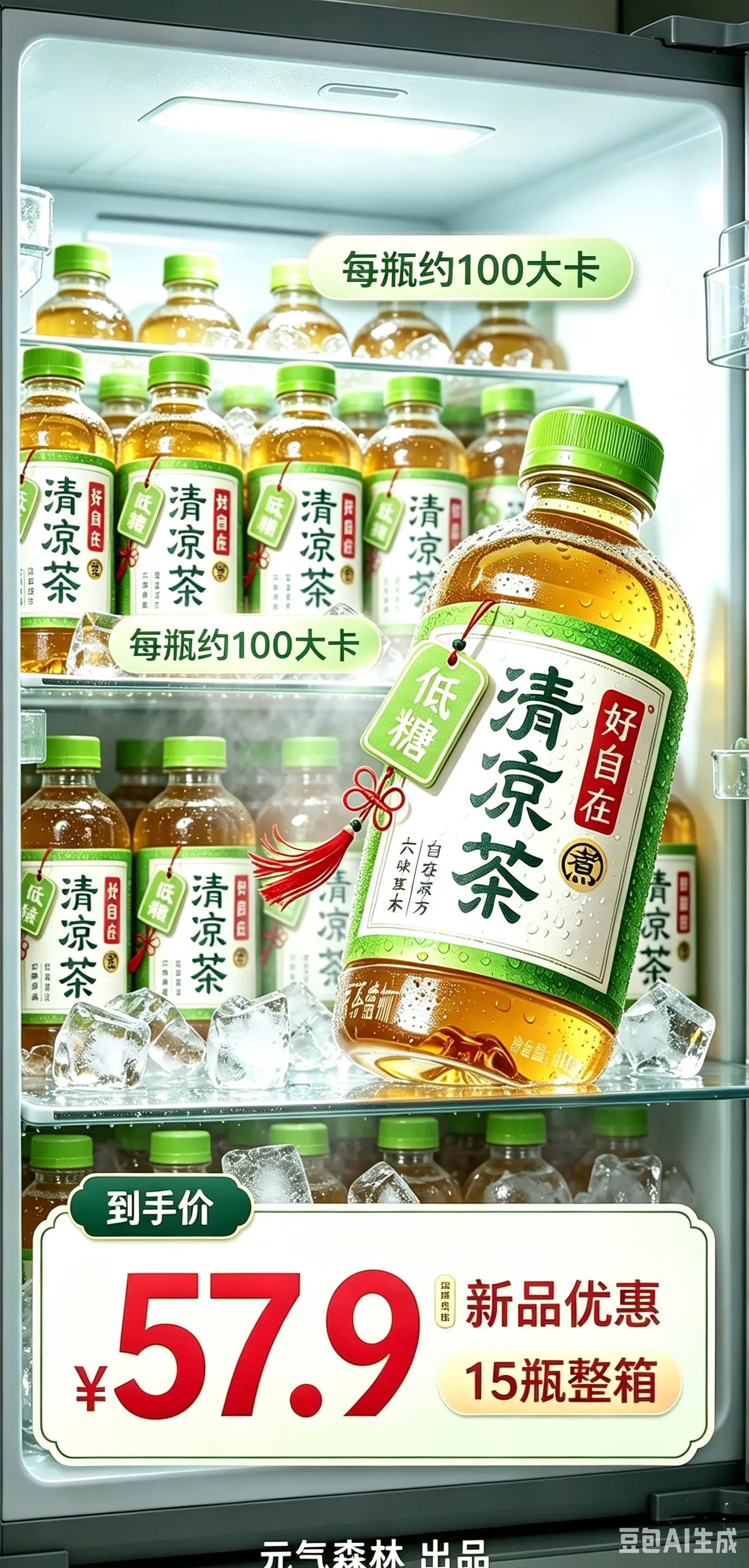 元气森林清凉茶，大品牌确实好喝，现在新品赶紧薅