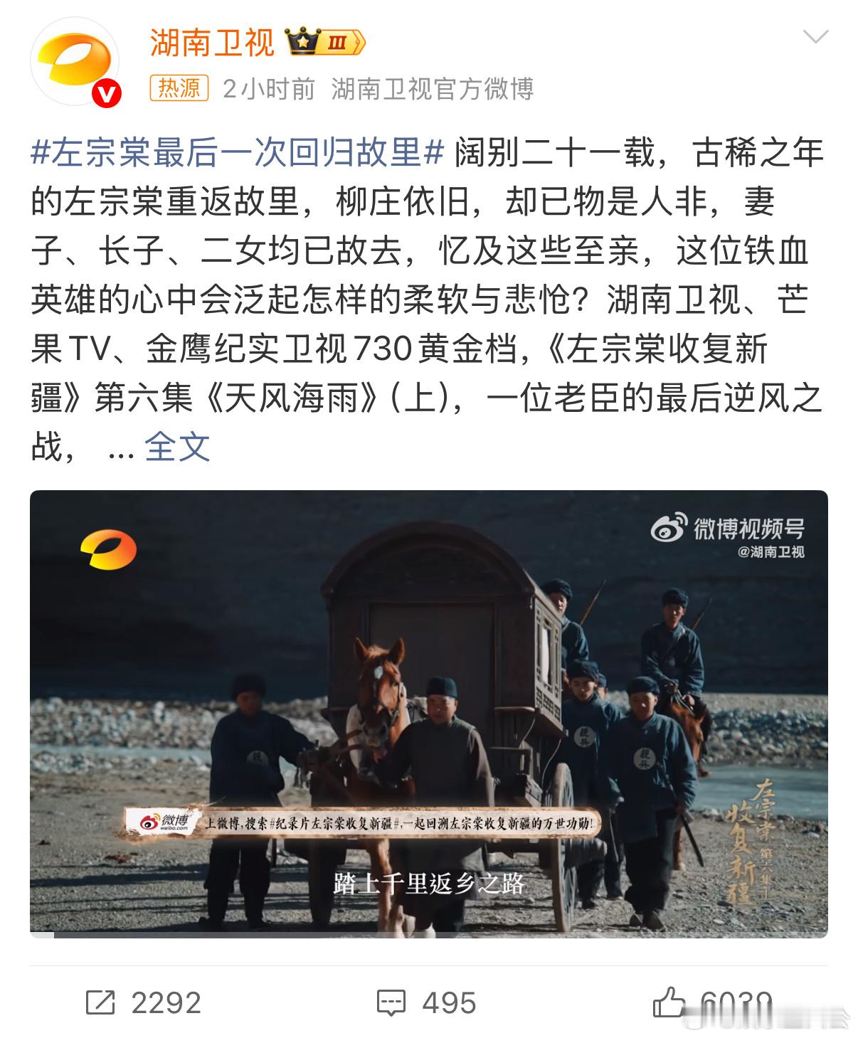 左宗棠最后一次回归故里《左宗棠收复新疆》 从沙场到乡野，他的背影里有收复疆土的豪
