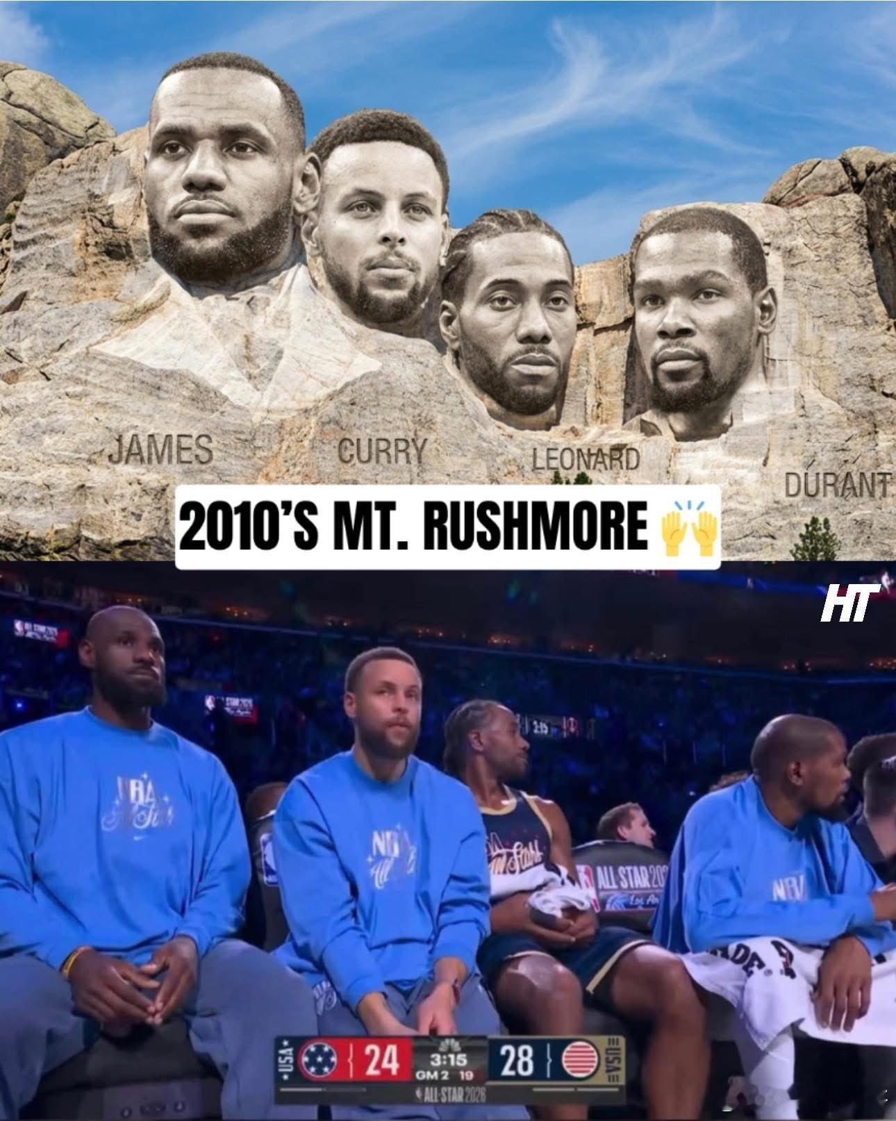 NBA 2010年代NBA总统山，你是否认同？2026nba全明星票房