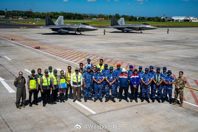 #兵器影像[超话]# 今天早些时候，美国空军第 27 远征战斗机中队的四架 F-