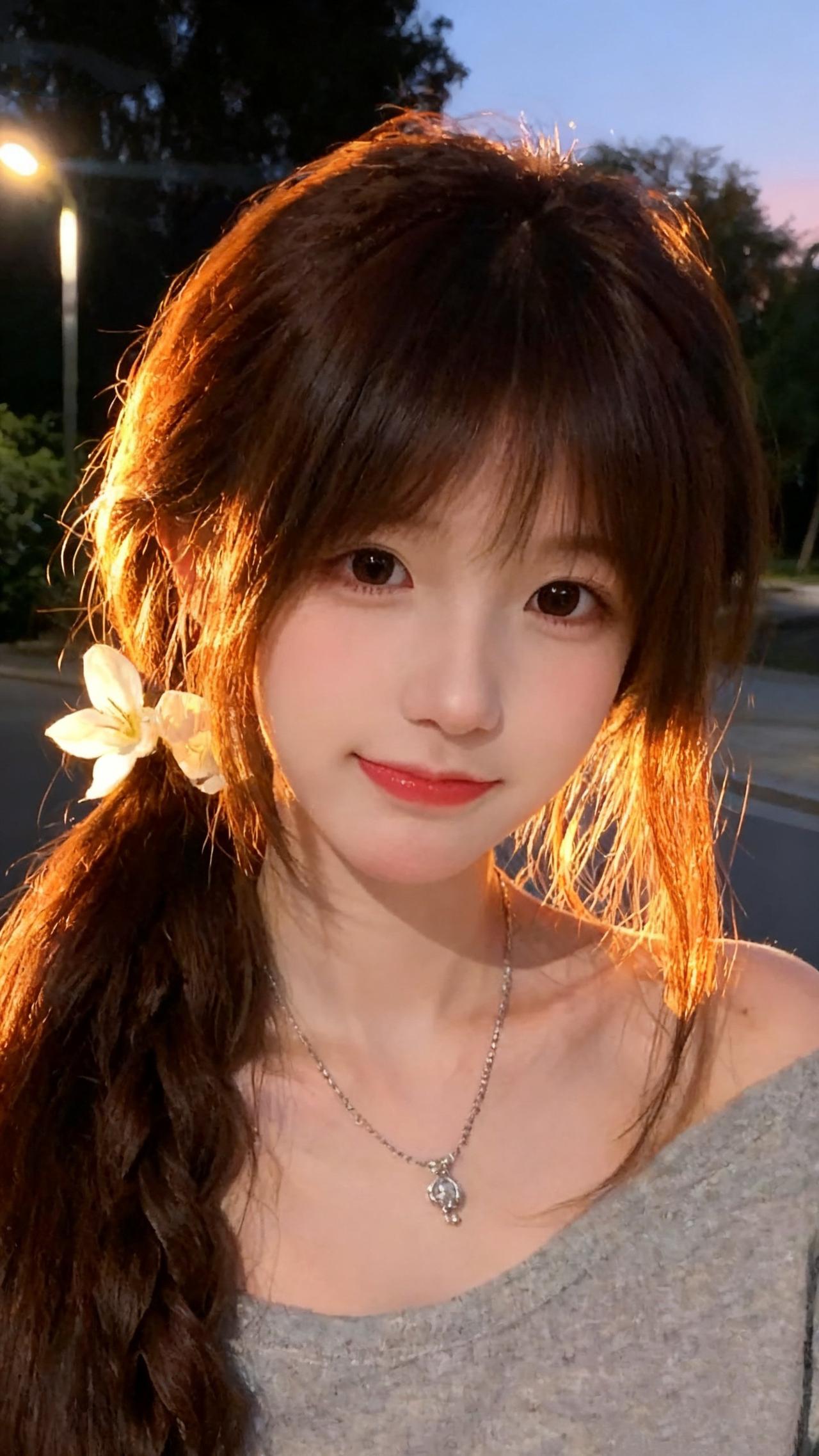 少女心满满，落日余晖下的甜美瞬间🌟✨美女的美丽瞬间分享 夕阳美女照 落日治愈瞬