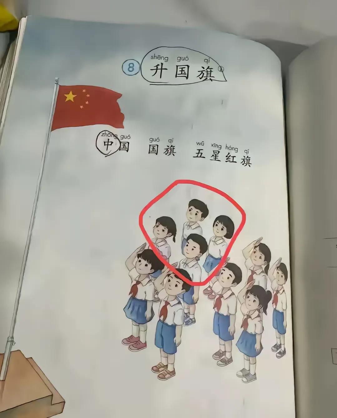 现在出版教科书太难了，观众一直在挑毛病，连小学生参加升旗都要挑毛病问他们为什么不