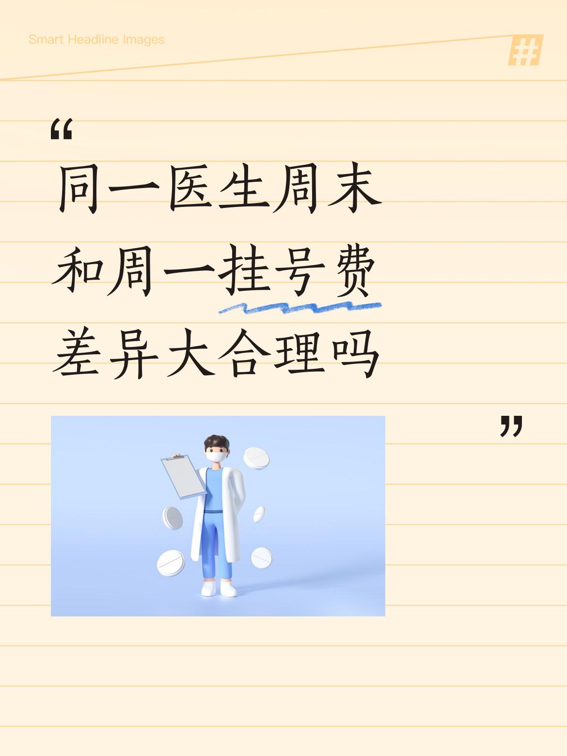 同一医生周末和周一挂号费差异大合理吗这是医院的一个安排，专家也有坐堂普通门诊的时