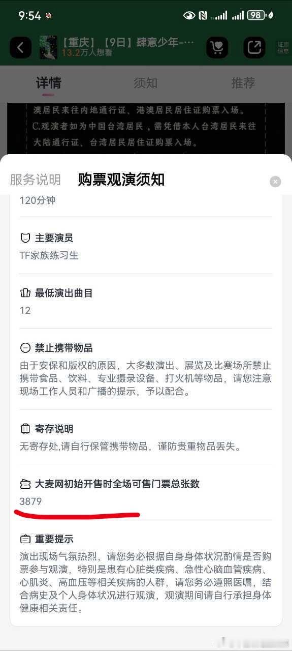 开票 3879张 ​​​