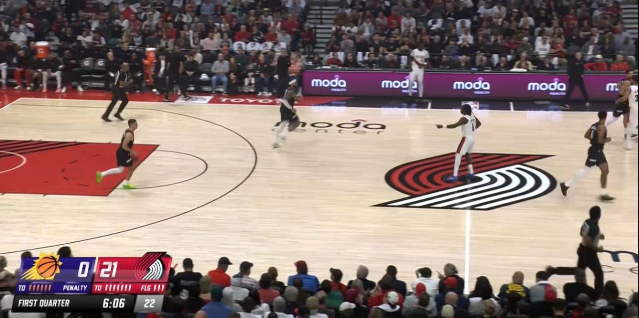 这是啥节奏！NBA比赛半节6分钟一分没得！21:0开拓者揭幕战第一节就给太阳一个
