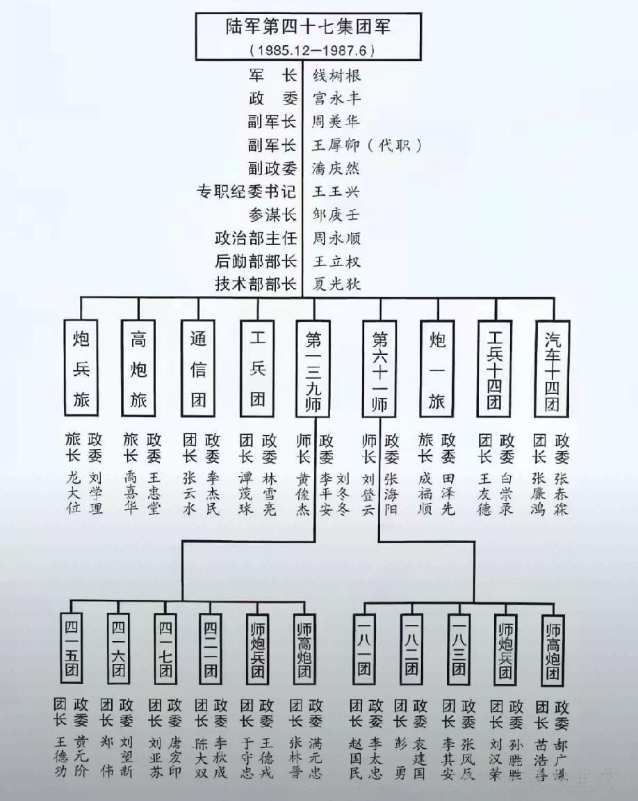 兰州军区47军对越自卫还击序列