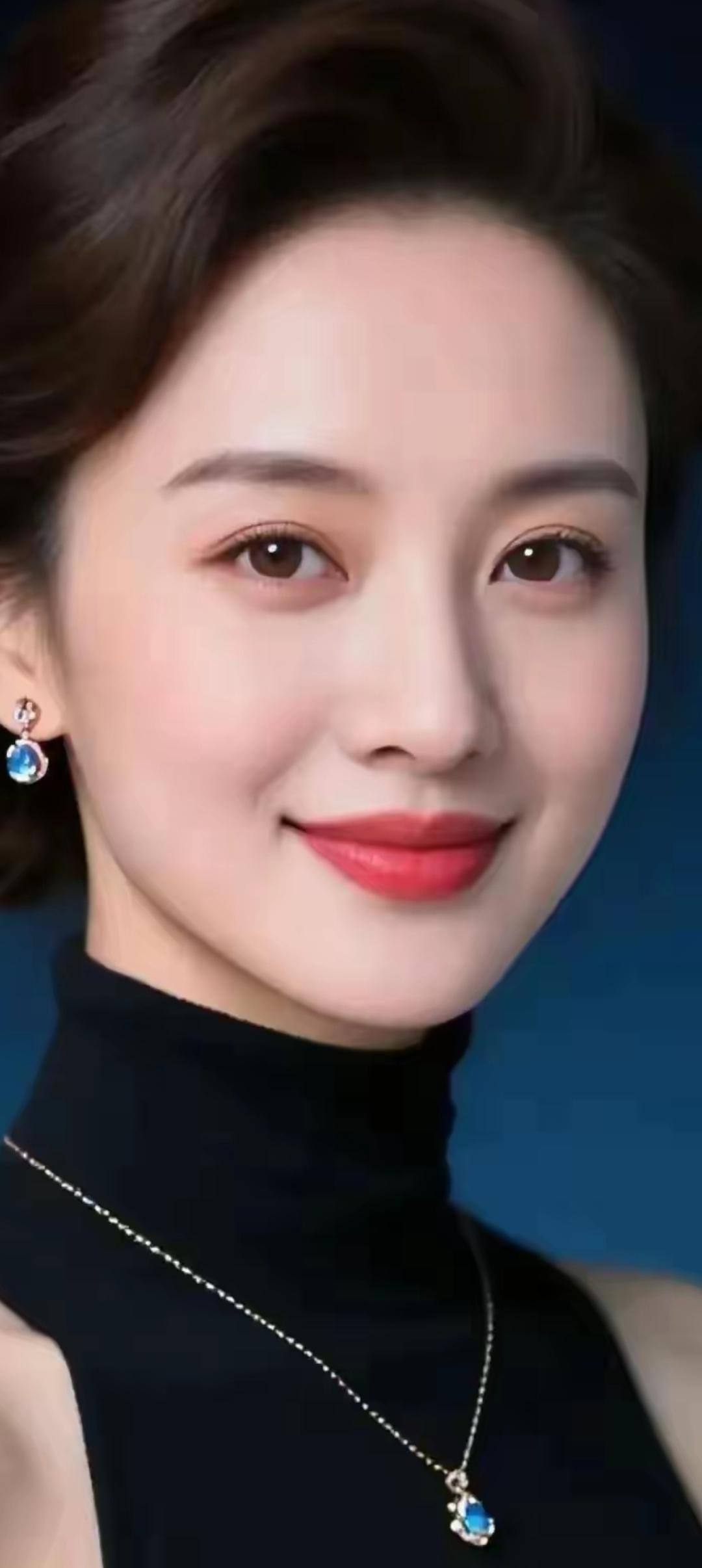 优雅黑裙，闪耀蓝钻，气质满分！💎✨