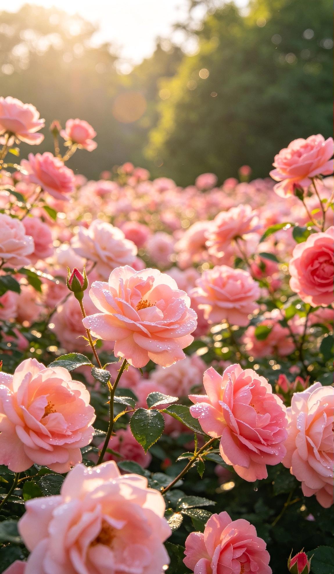  晒晒绝美蔷薇花海，温柔氛围感拉满🌸