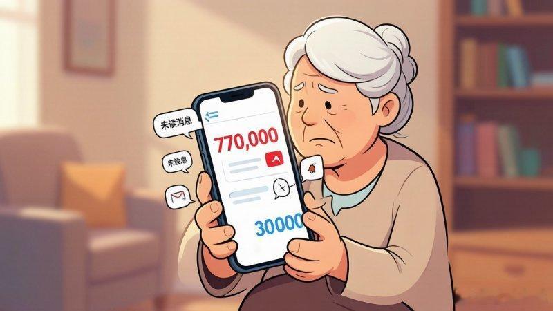 奶奶删了77万条未读又来3万 近日，广东一位88岁奶奶的微信积压77万条未读消息