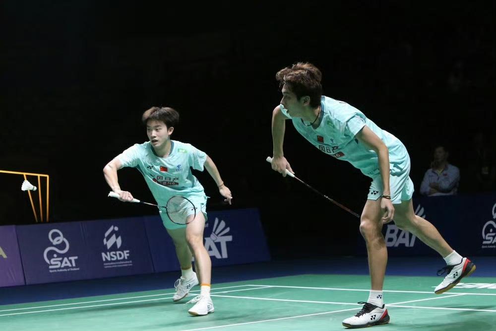 国羽男双希望之星进四强挑战强敌!
3月20日，在世界羽联超级300法国奥尔良大师