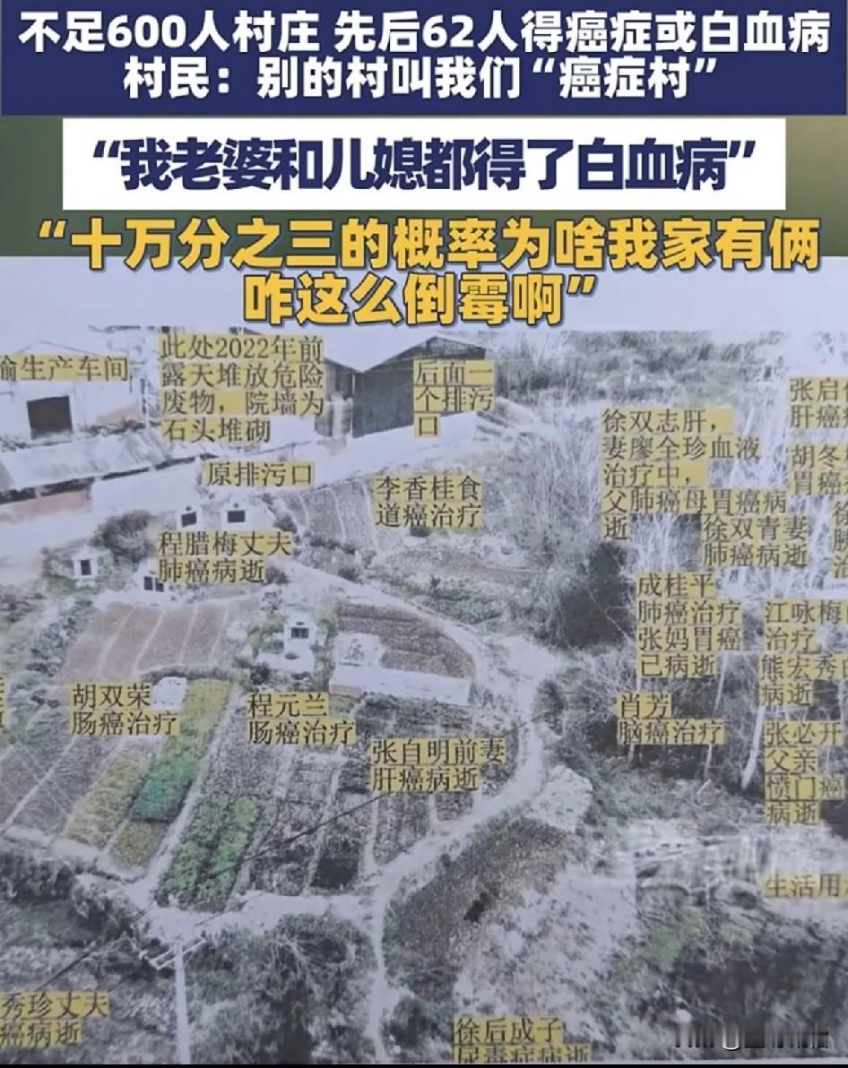 “癌症村”听着就后背发凉
武汉新洲黄土坡村这事儿太让人痛心了。一个仅585人的小