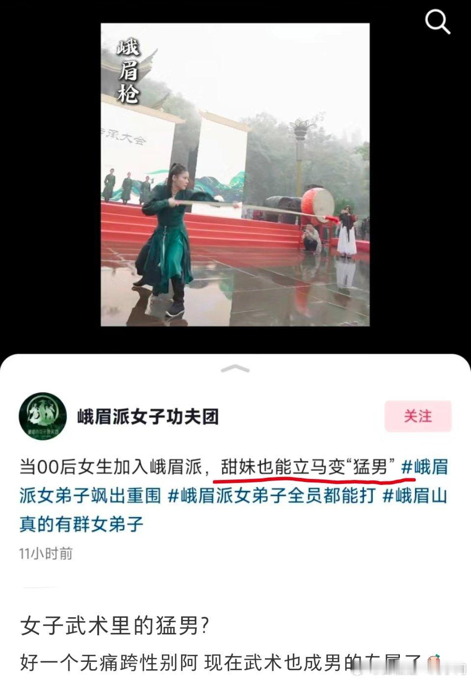 是“猛女”一词不足以用来夸赞一个女子强壮和英勇吗？ ​​​