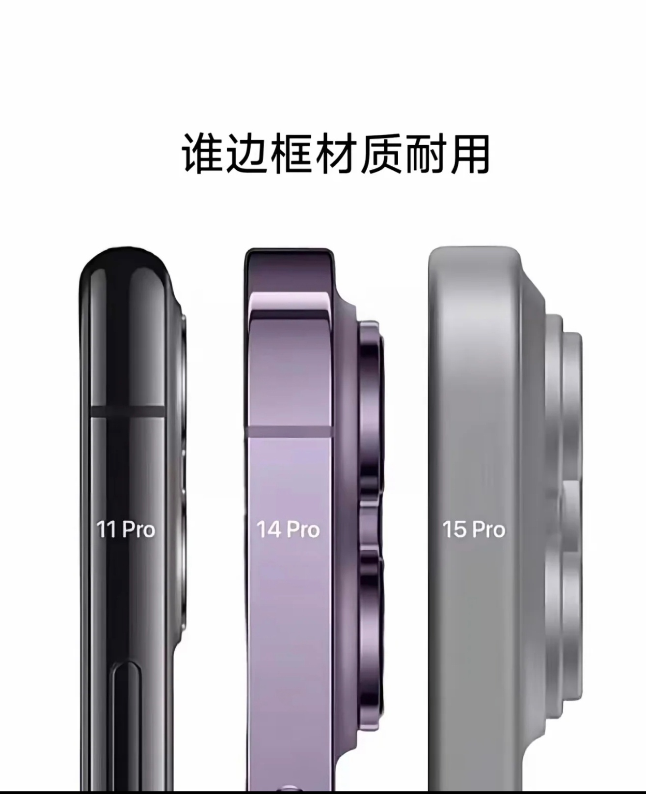 这几款边框耐用方面其实半斤八两，但论手感，iPhone11Pro应该更好一点。 