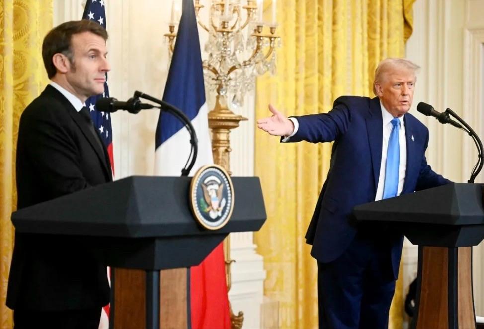 彭博社报道：“法国总统马克龙表示，欧盟需要对美国总统特朗普采取更强硬的立场。”