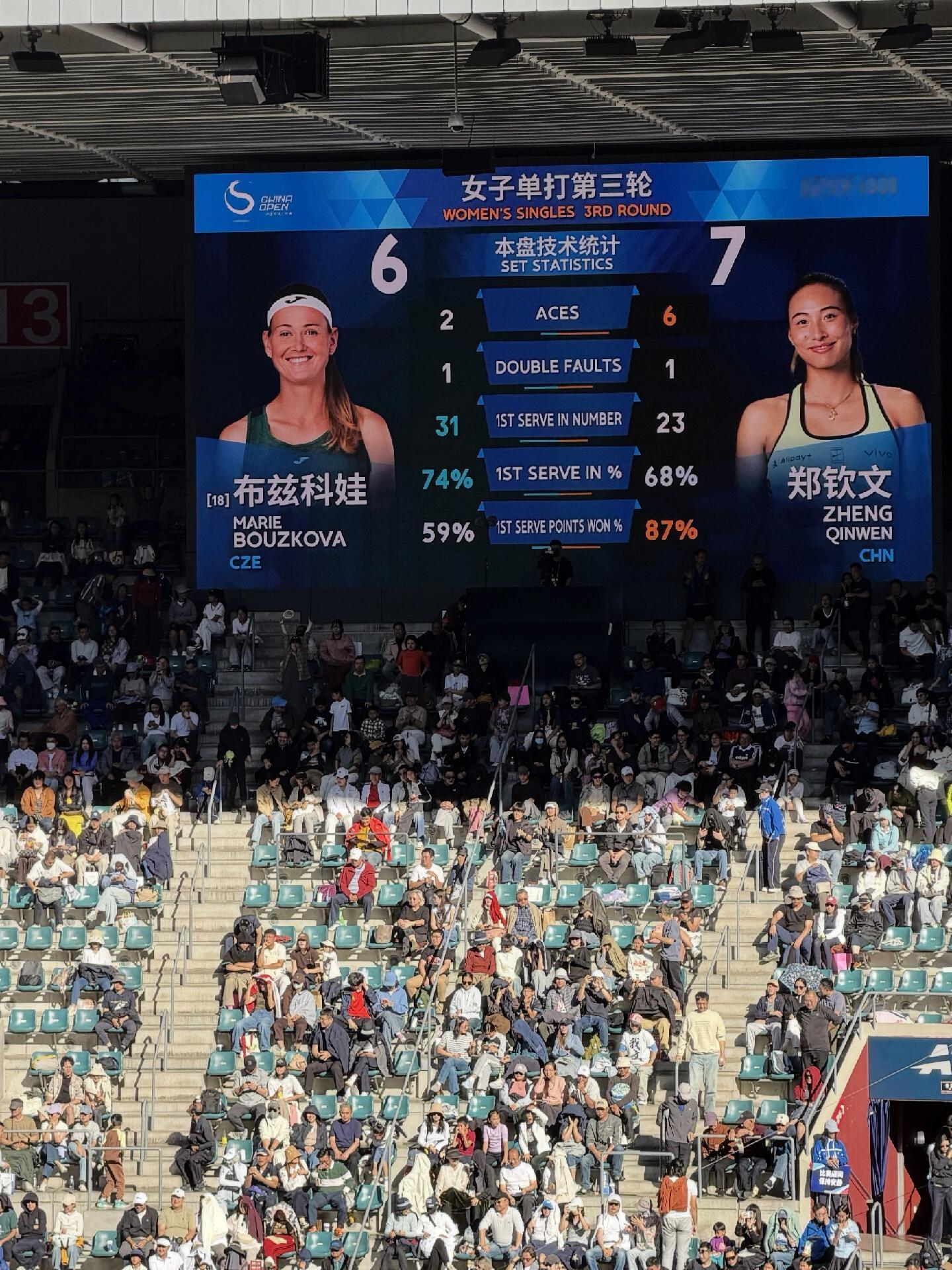 郑钦文赛后庆祝动作郑钦文排名上升至45位郑钦文vs布兹科娃 主场作战的魔力，在郑