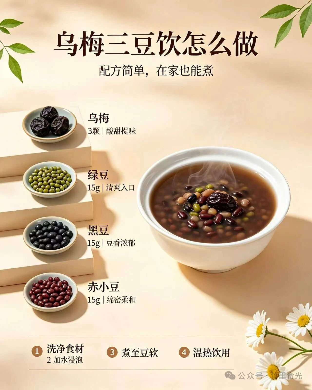 天热容易心烦上火，试试这款乌梅三豆饮 