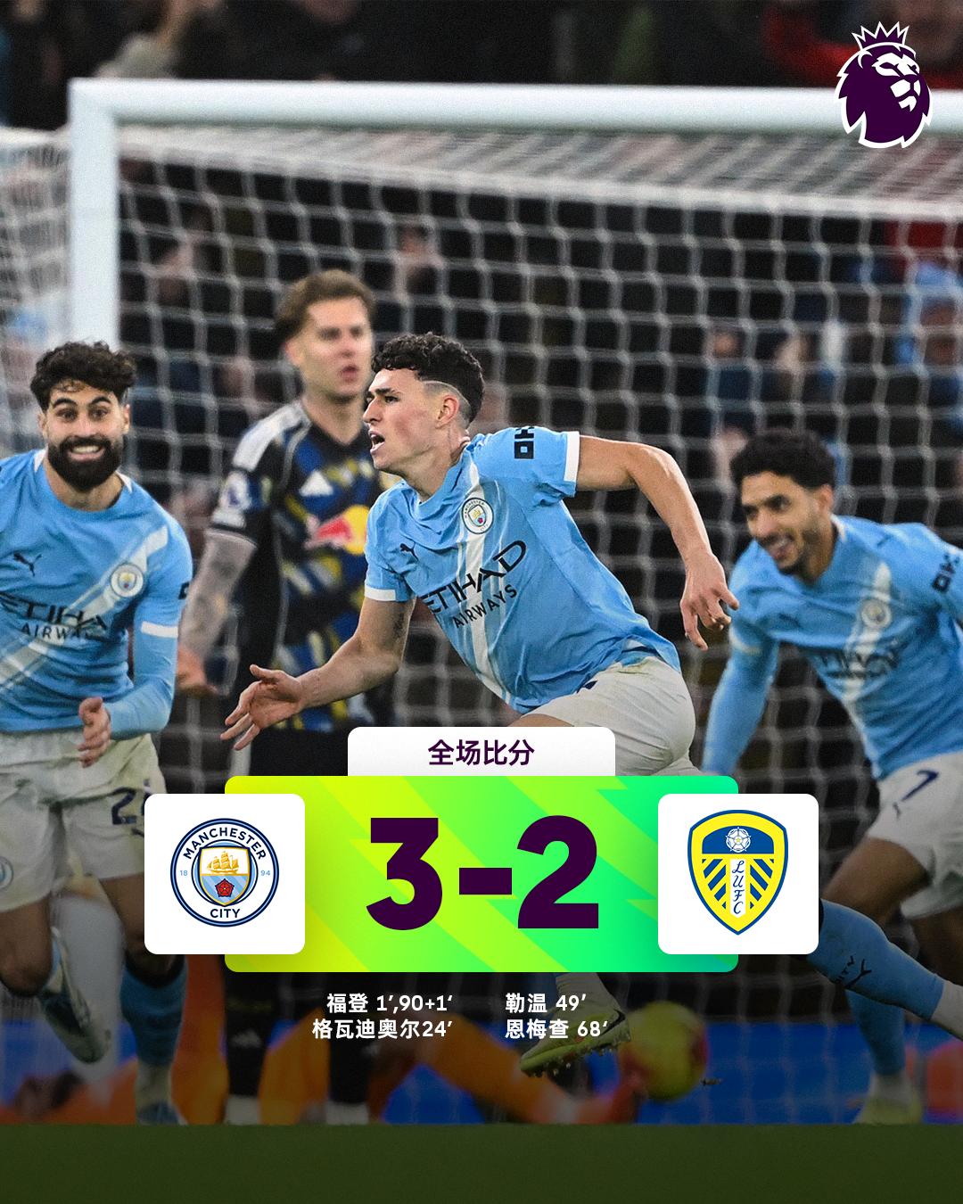 2025/26赛季英超联赛第二十轮主裁判名单 

焦点战： @曼城足球俱乐部 v