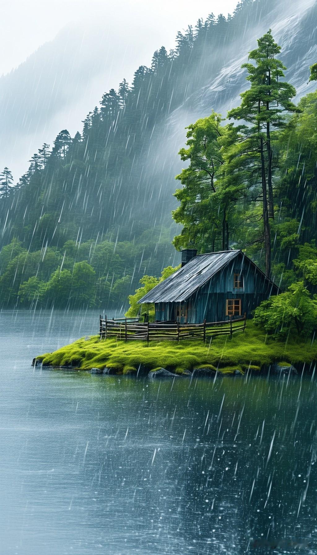 暑天遇雨吟

小暑过后大暑连，
高空泼墨雨如烟。
千丝万缕织天网，
褪去炎尘送夏
