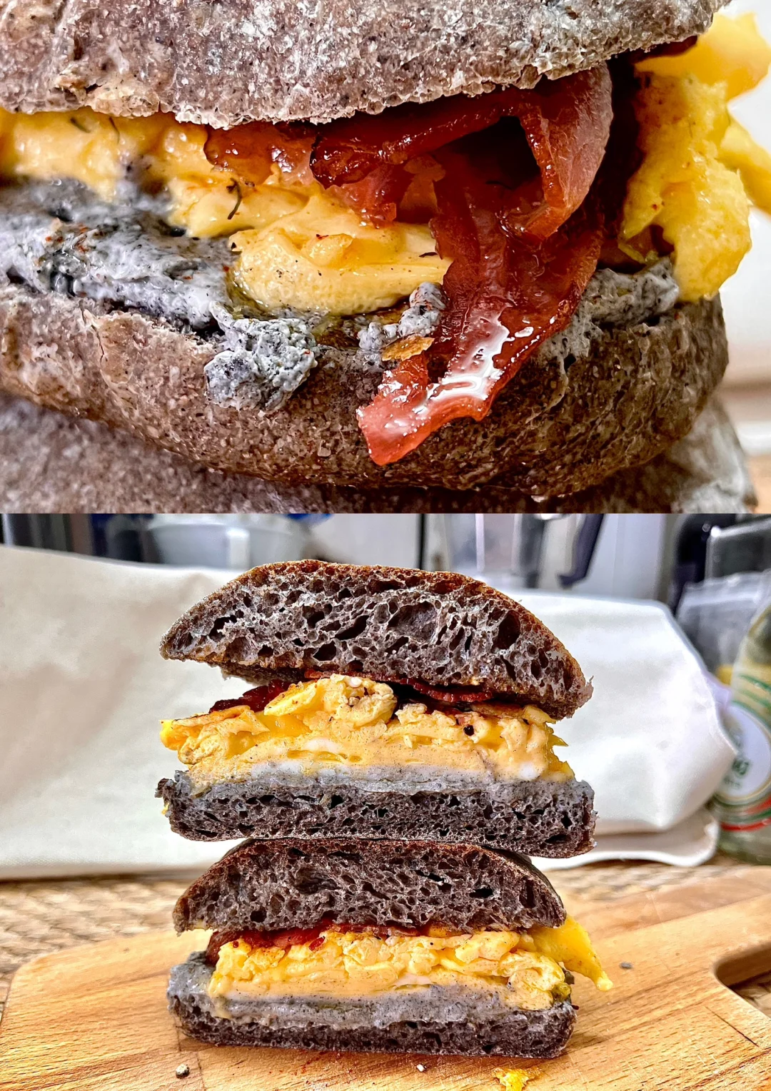 ☁️｜黑芝麻恰巴塔三明治🥪满足