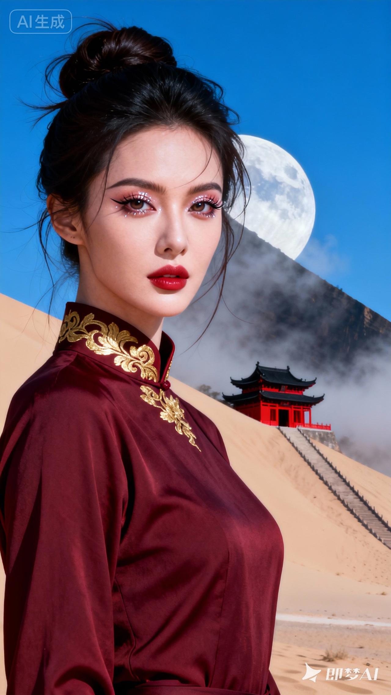 “月照红妆，古韵流芳”，这八个字一下就把我带进了充满诗意的古风世界。想象着月光洒