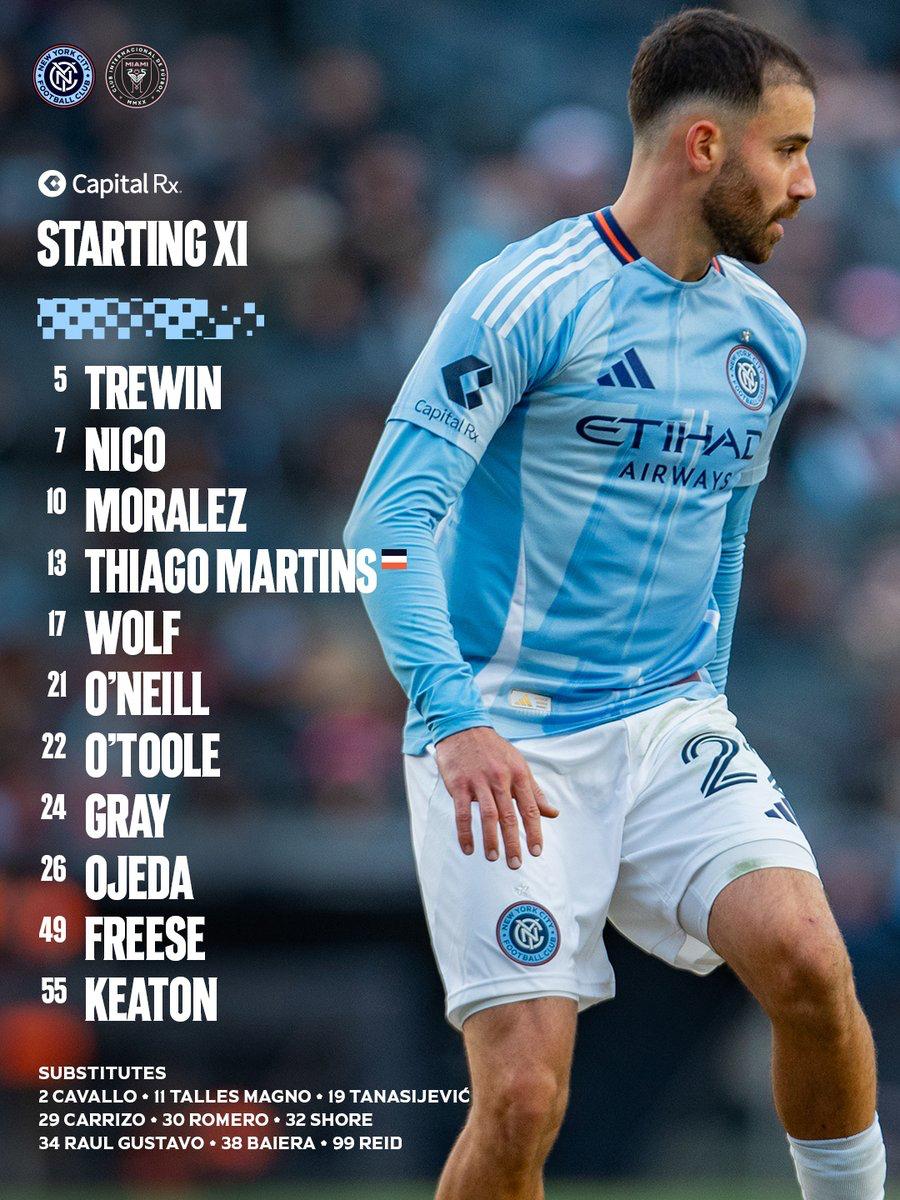 纽约城VS迈阿密国际首发：梅西领衔，塞哥维亚、阿连德出战