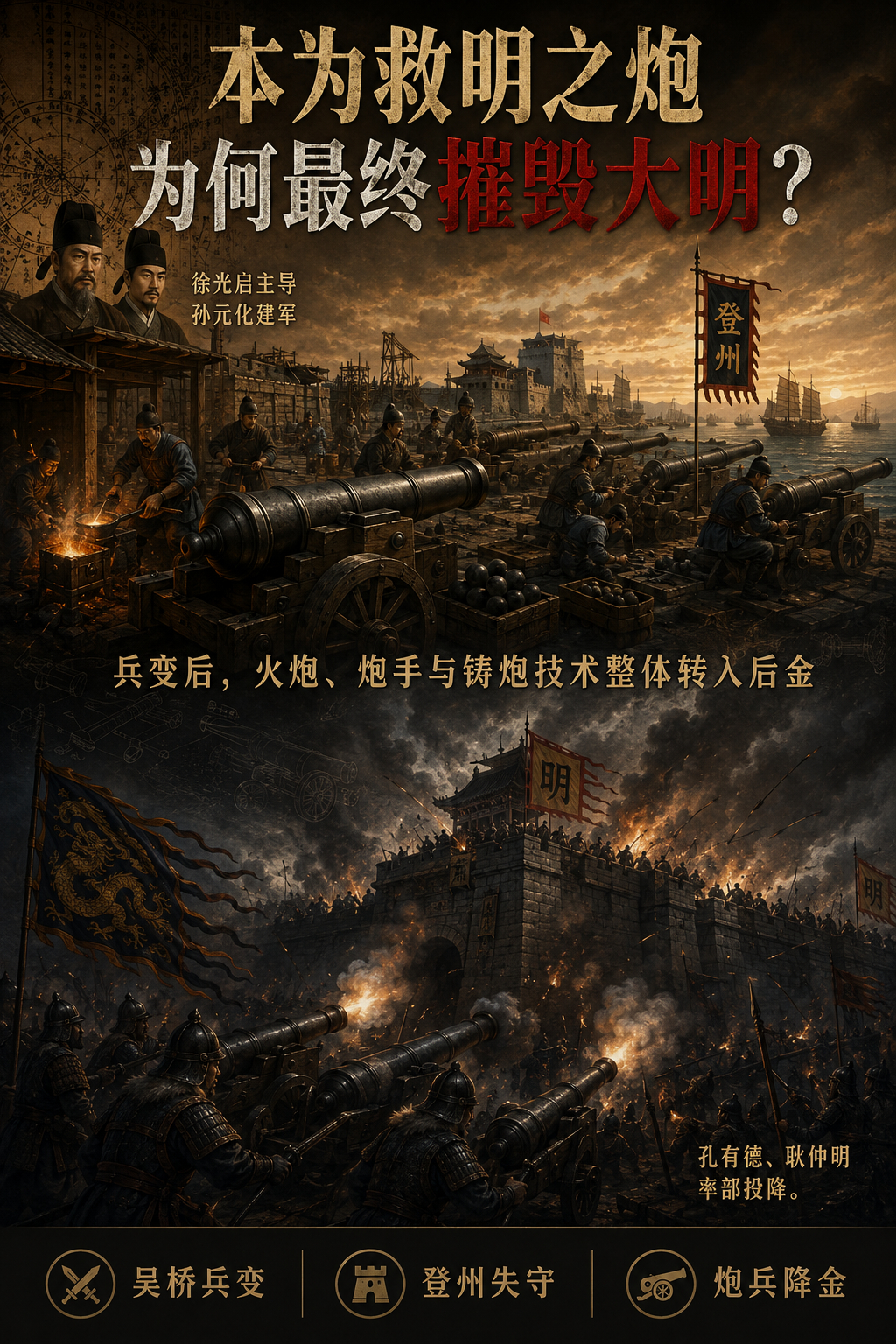 徐光启主导，其弟子孙元化统领的西式炮兵部队，为何最终成为摧毁大明的利器？Clau