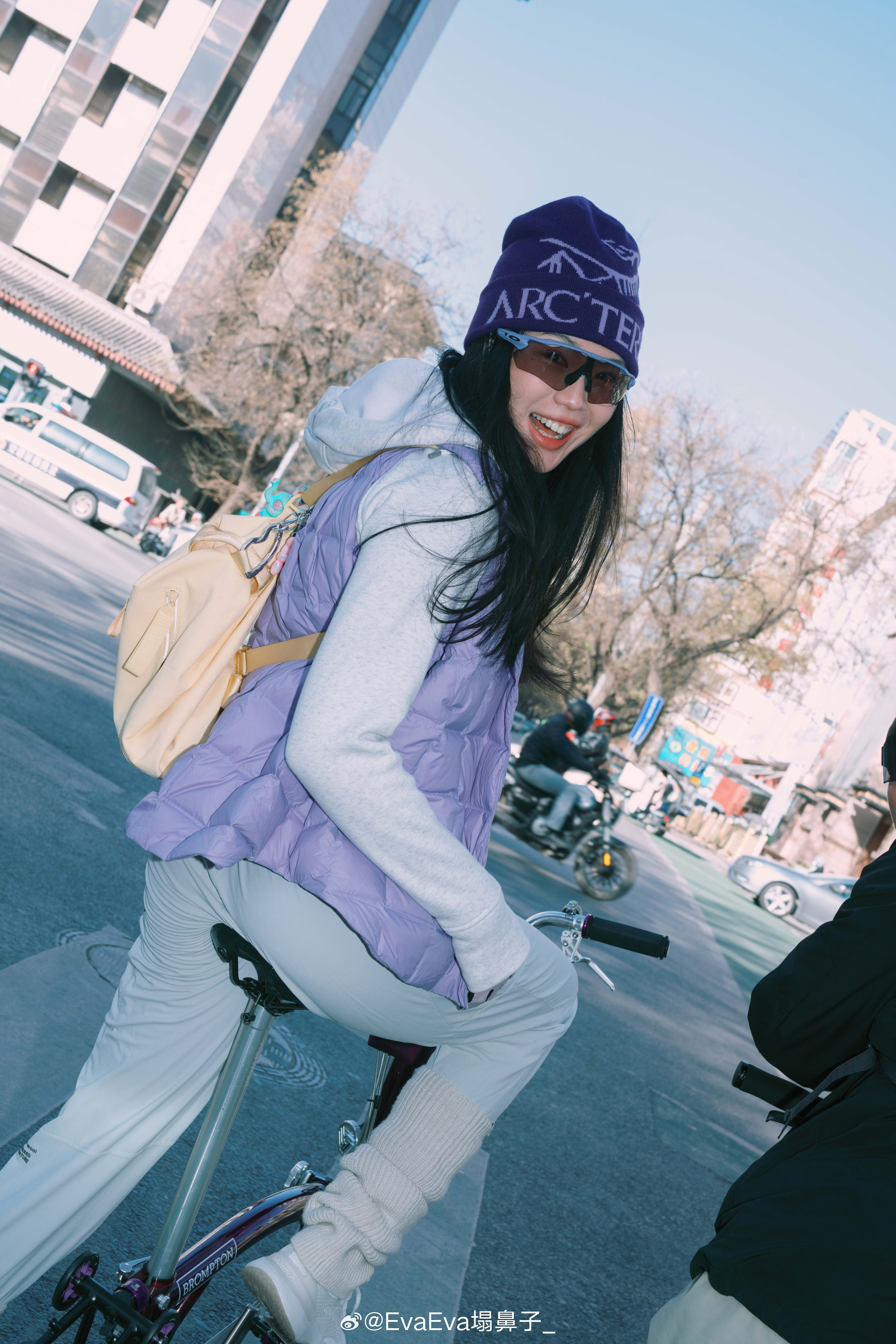 超级晴朗温暖的前天💜骑得好舒服😌冬天就要这样动