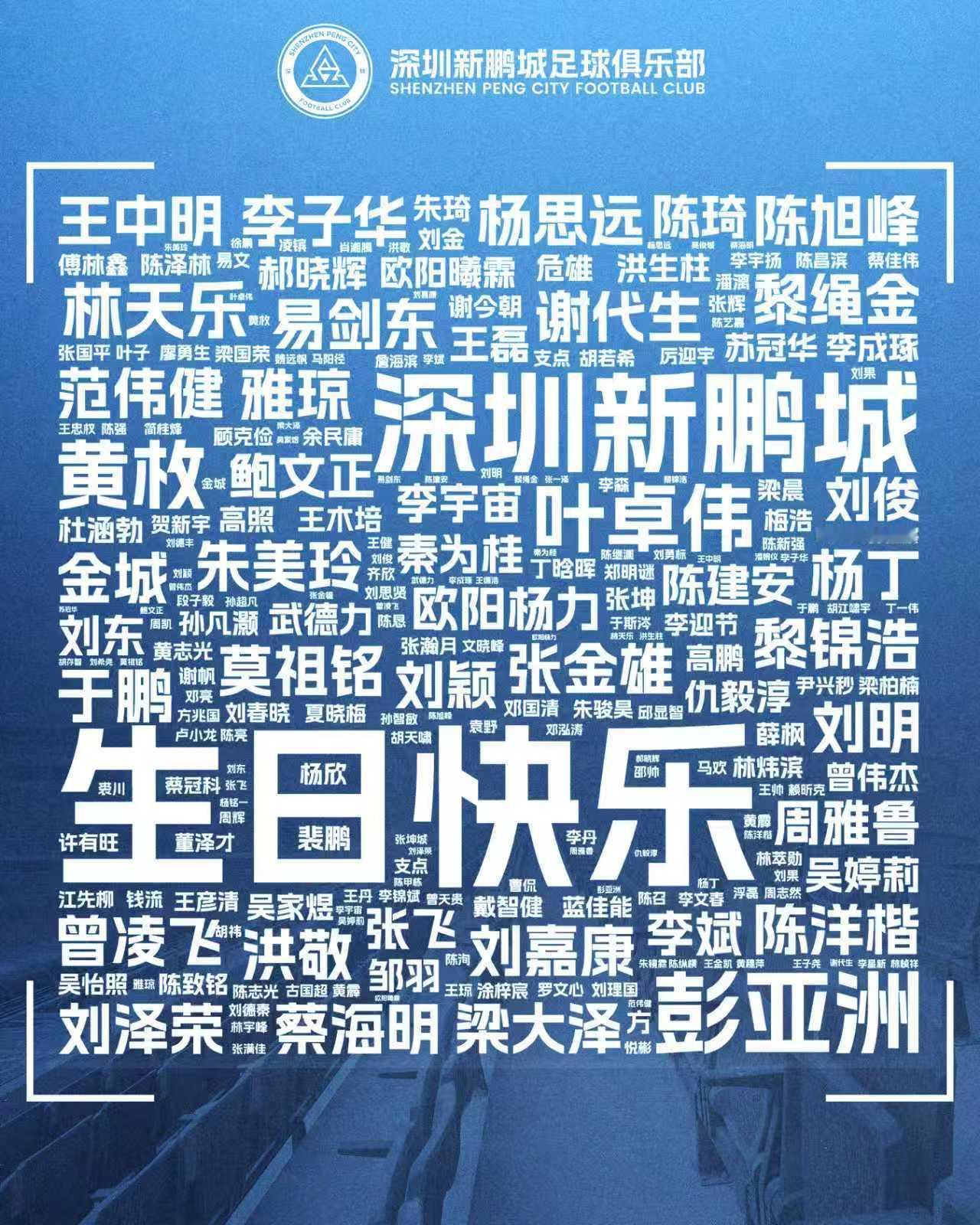 🎂 五月生辰，热爱无畏！魔鬼赛程，并肩作战。感谢始终支持深圳新鹏城的你，让每一