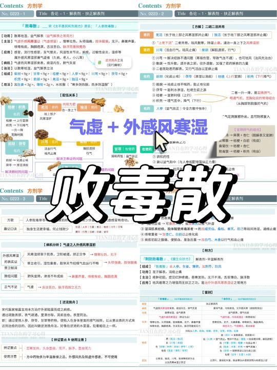 一起学第223篇｜方剂··败毒散