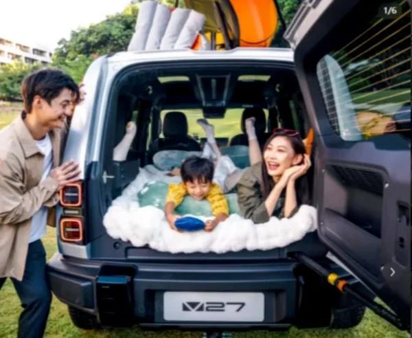 车里露营你喜欢吗？
iCAR汽车 iCARV27 V27实况大赏