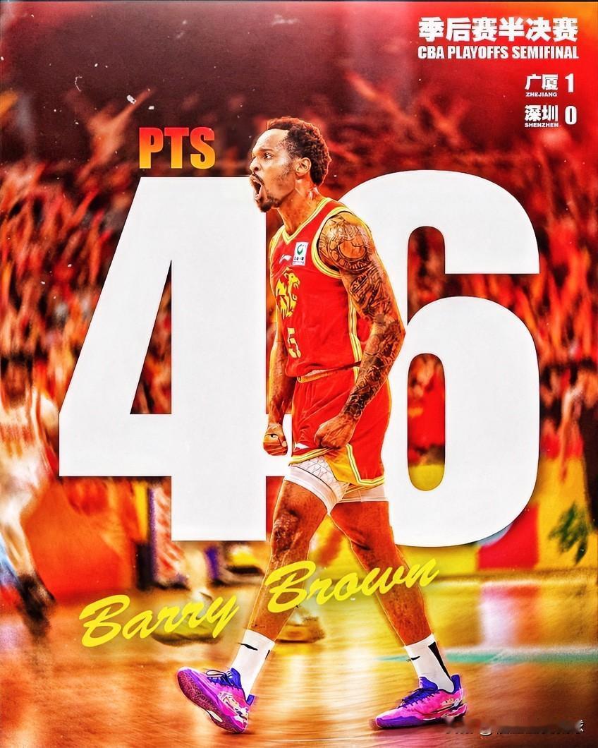 布朗：46分7助，总决赛MVP真不是盖的。
孙铭徽：别人笑你太疯癫，你笑他人看不