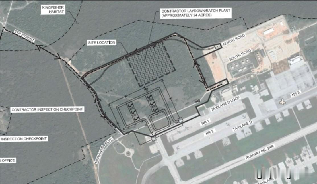 🇺🇸美国计划对关岛的安德森空军基地进行大规模扩建，增设北部停机坪，用于停放轰