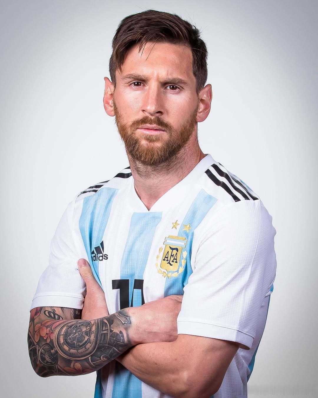 Lionel Messi at the World Cup over the y