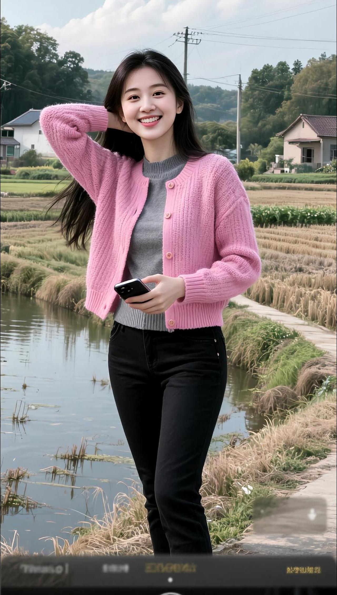 AI田园生活照 抖音ai创作 农村生活记录 乡村生活 休闲穿搭