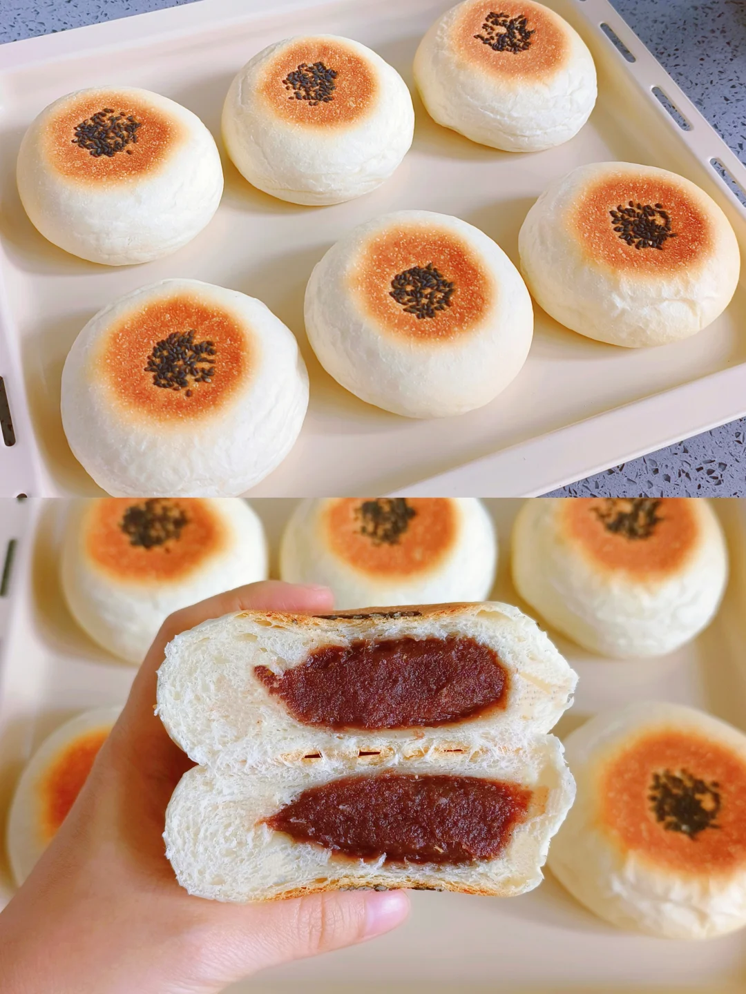 松软香甜🔥软fufu的日式红豆面包