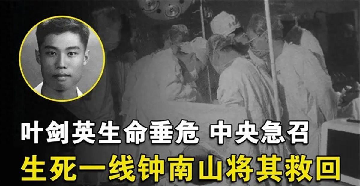 叶剑英在1984年病危高龄，中央紧急召钟南山赴京抢救，这场救治被称为医疗界的淮海