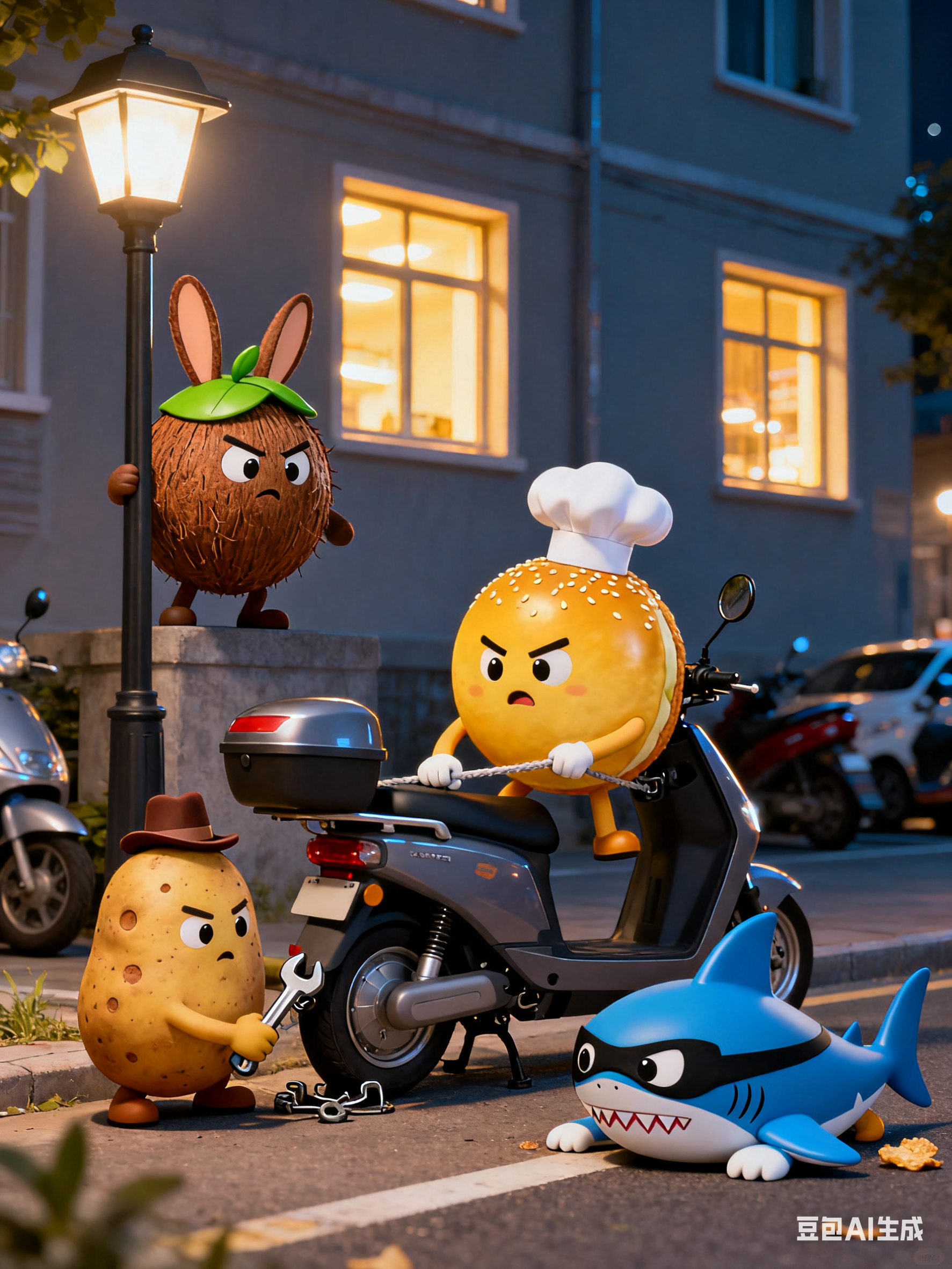 苹果梨的电瓶车被偷了找到证据了，原来是她们四个合伙作案