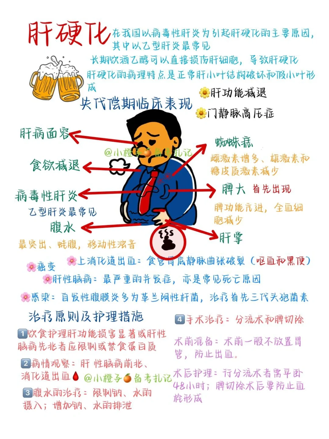 📖护师笔记｜内科护理学｜肝硬化😫