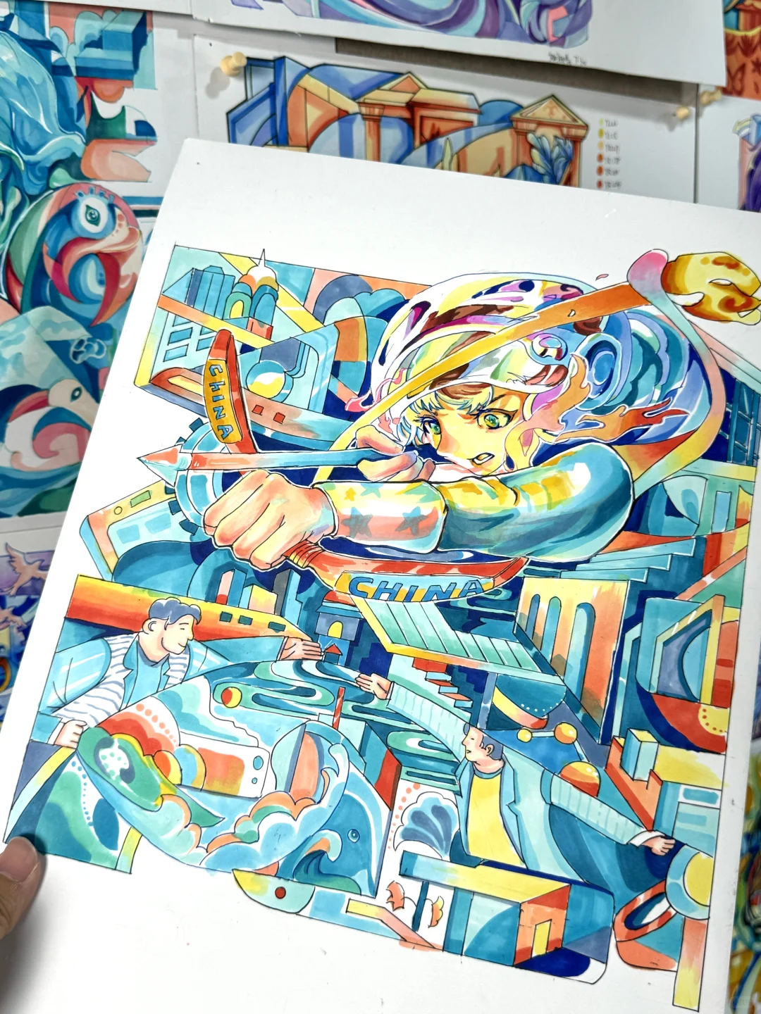 巴黎奥运最终比赛日❗️快来张奥运主题装饰画