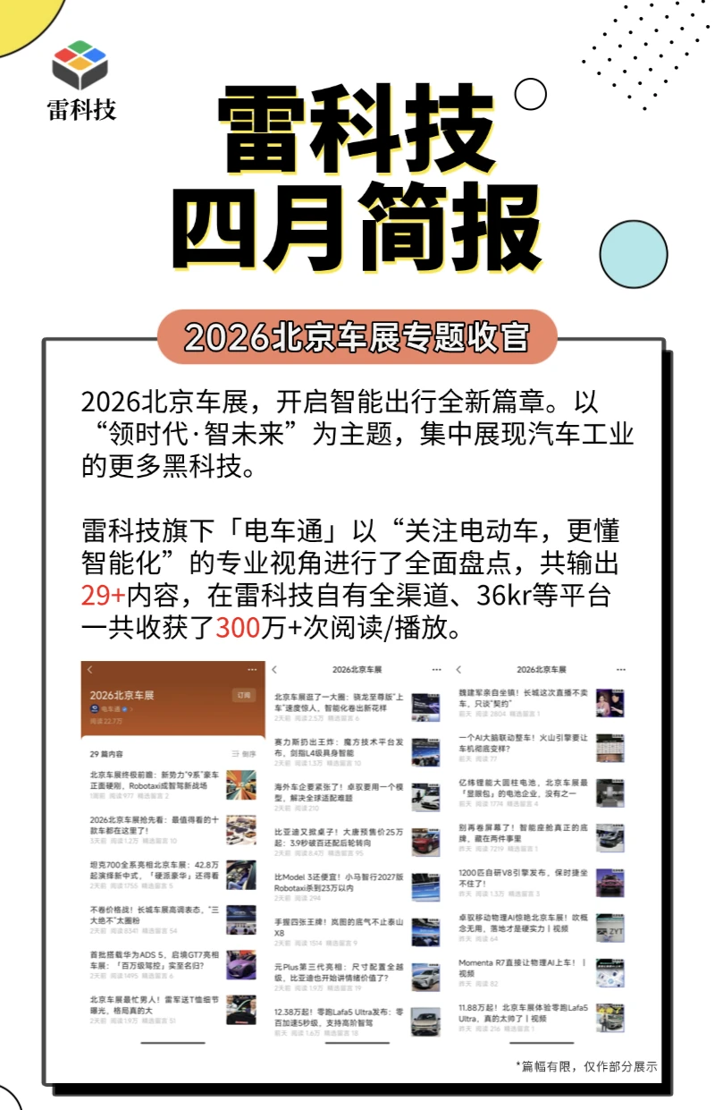 雷科技MCN四月简报