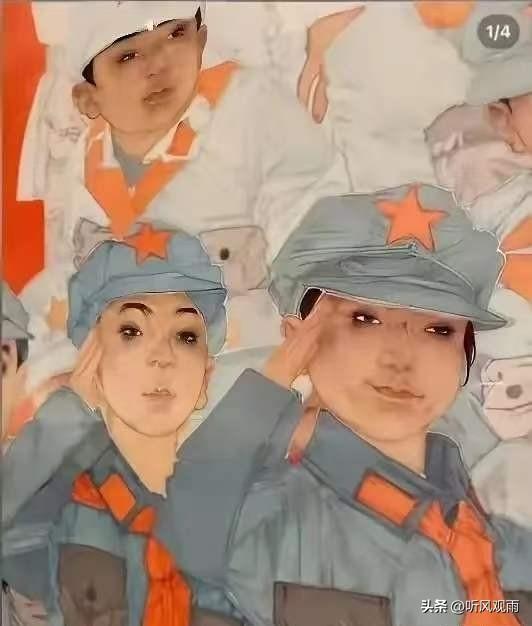 这是刘翔鹏的作品《新时代的长征路之星星火》，他是山东师大美院教授、清华美院博士，
