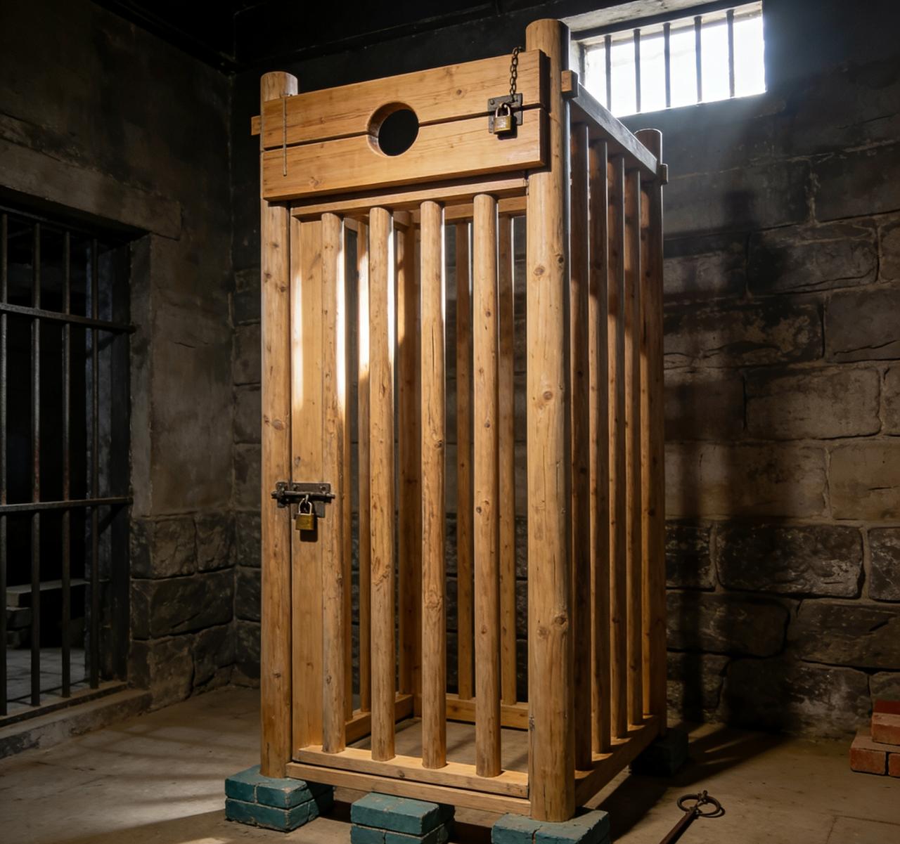 毓贤（清末山东曹州知府），他是最臭名昭著的站笼使用者，自称“到任两个月，站死三百