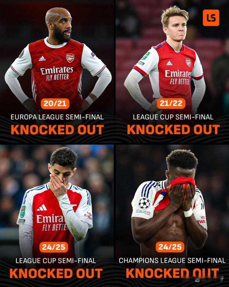 连续四次半决赛出局，阿森纳今晚要逆天改命!

今晚凌晨4点，阿森纳迎来了与切尔西