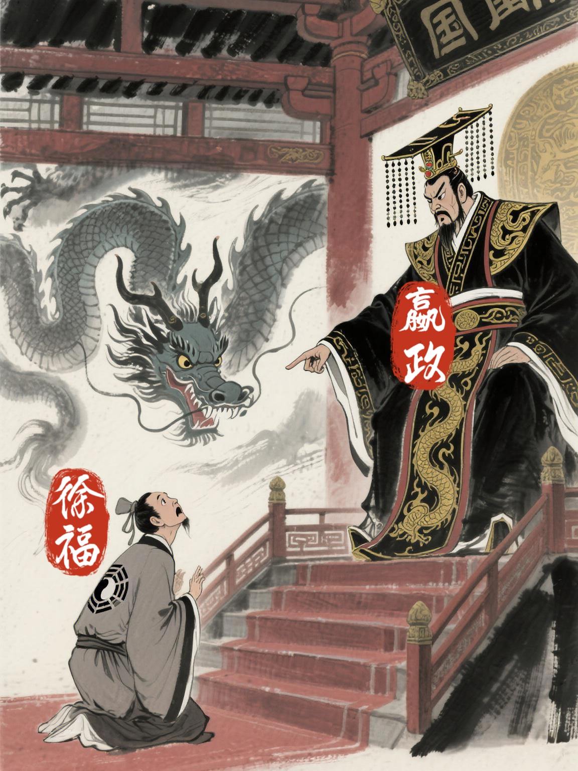 徐福VS秦始皇。